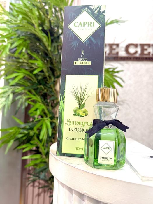 CAPRI AROMAS REED DIFFUSER LEMONGRASS INFUSION 100ML